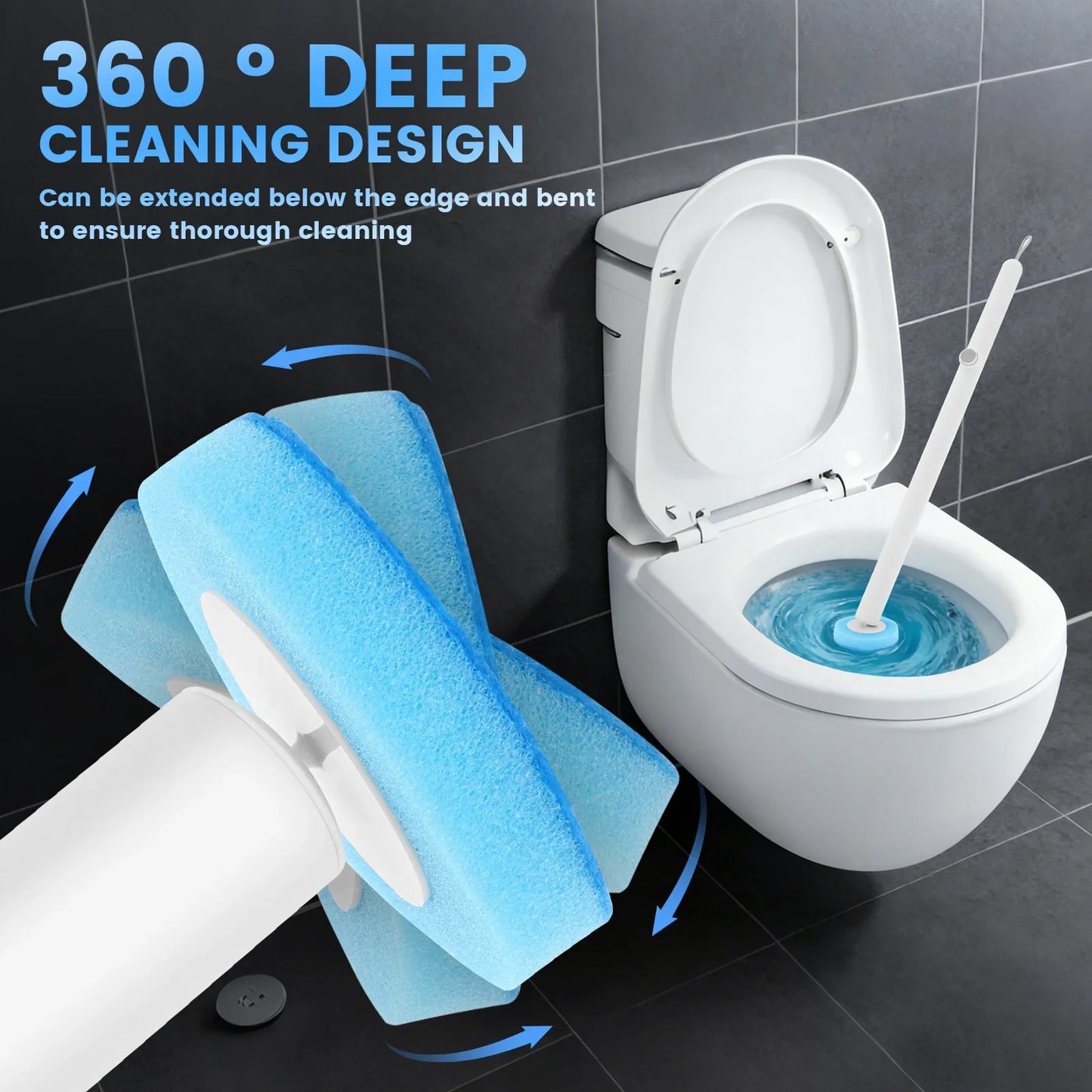 Hygienic No-Touch Toilet Cleaning System
