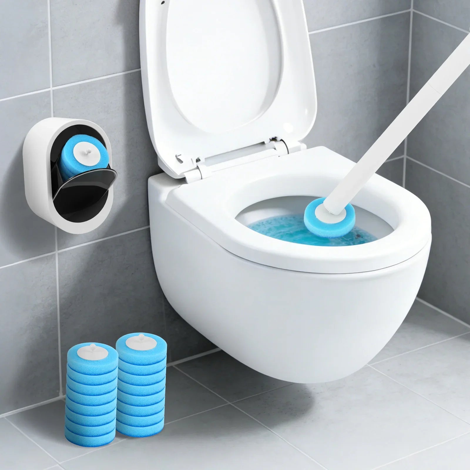Hygienic No-Touch Toilet Cleaning System